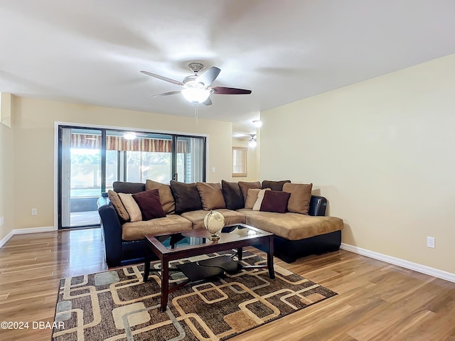 111 Grey Branch Rd, Port Orange, FL 32128 - living room with light wood finished floors and a ceiling fan