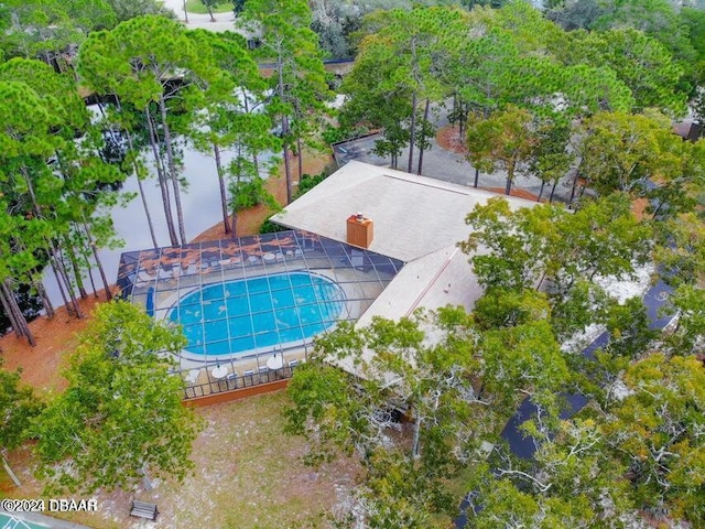 111 Grey Branch Rd, Port Orange, FL 32128 - outdoor pool with glass enclosure