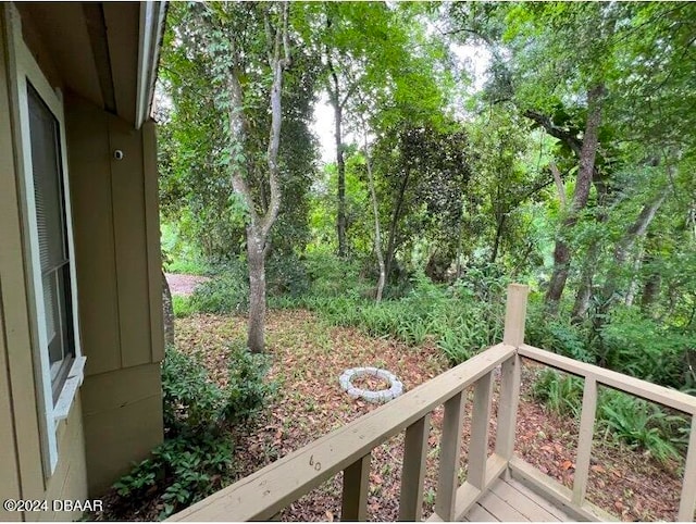 167 Fox Glen Ct, Ormond Beach, FL 32174 - view of yard featuring a wooden deck