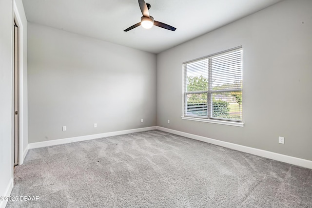 136 Longridge Ln, Ormond Beach, FL 32174 - carpeted spare room featuring ceiling fan and baseboards