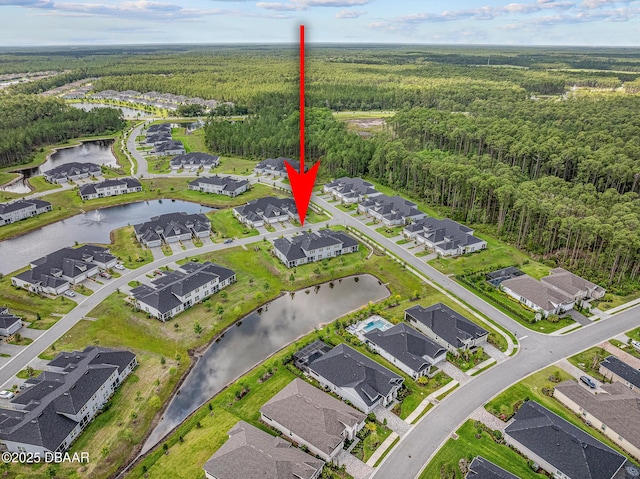 136 Longridge Ln, Ormond Beach, FL 32174 - aerial view of property's location with a forest, a nearby body of water, and nearby suburban area