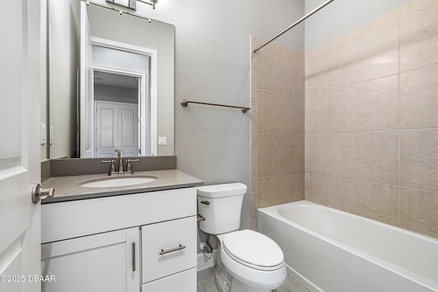 136 Longridge Ln, Ormond Beach, FL 32174 - full bathroom with vanity, toilet, and tub / shower combination
