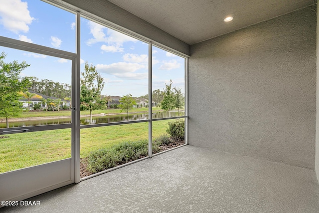 136 Longridge Ln, Ormond Beach, FL 32174 - unfurnished sunroom with a water view