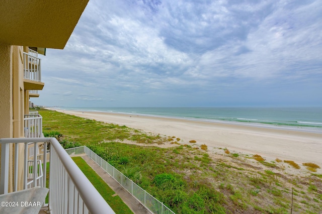 water view featuring a beach view