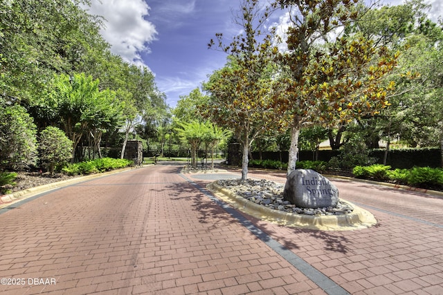 3 Indian Springs Dr, Ormond Beach, FL 32174 - view of decorative street with curbs, a gate, and a gated entry
