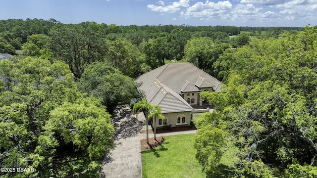 3 Indian Springs Dr, Ormond Beach, FL 32174 - aerial view of property and surrounding area with a heavily wooded area