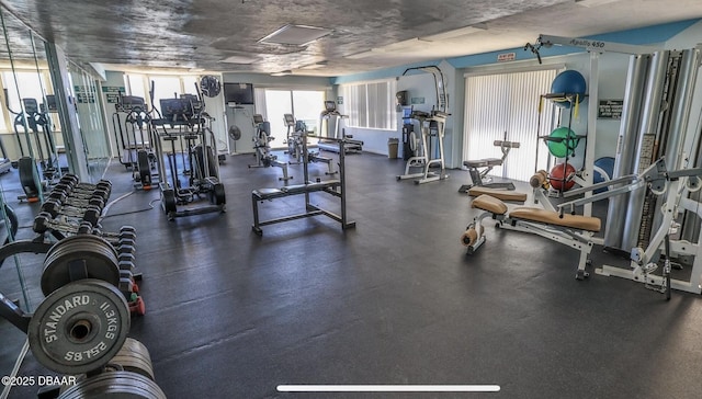 view of workout area