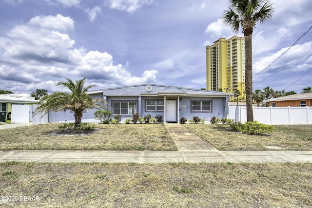 377 Woodland Ave, Daytona Beach, FL 32118 - view of front of property featuring fence and stucco siding