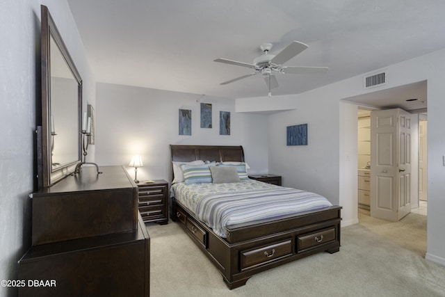 1 John Anderson Dr Unit 317, Ormond Beach, FL 32176 - bedroom featuring light carpet and ceiling fan