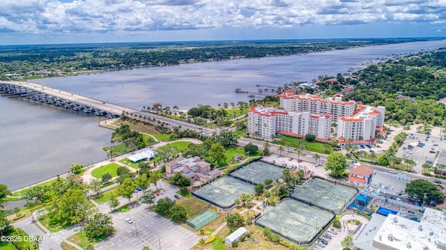 1 John Anderson Dr Unit 317, Ormond Beach, FL 32176 - drone / aerial view of a large body of water and a notable bridge