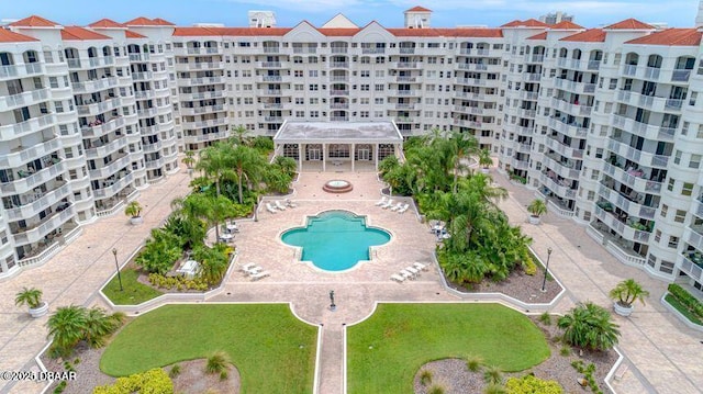 1 John Anderson Dr Unit 317, Ormond Beach, FL 32176 - bird's eye view of a pool area and apartment complex