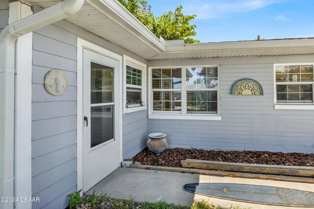 view of doorway to property