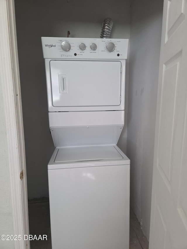 229 S Adams St, Daytona Beach, FL 32117 - washroom with estacked washer and dryer