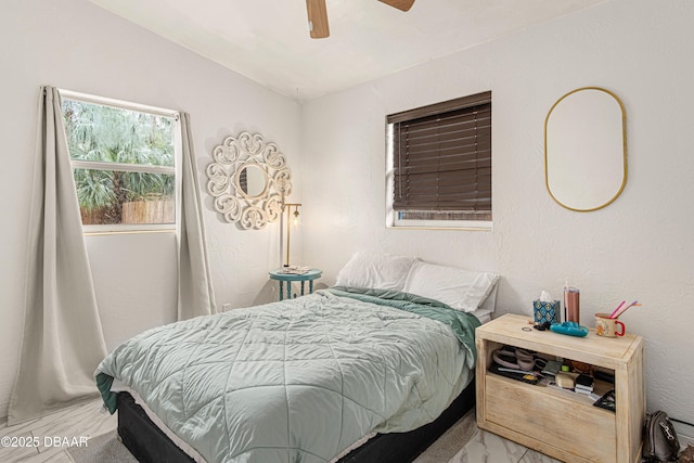 bedroom with ceiling fan