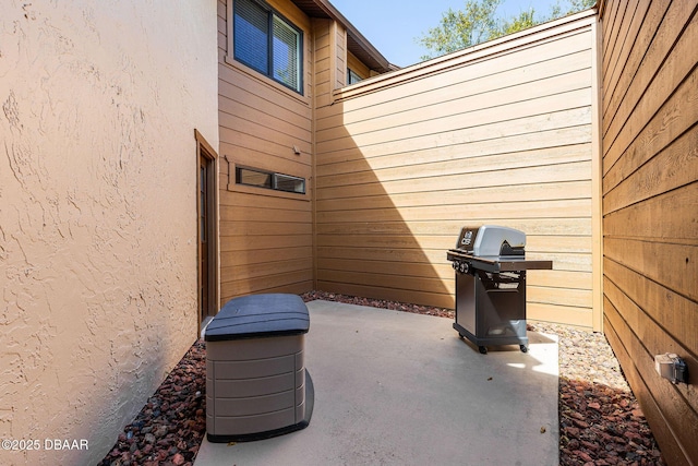 view of patio with grilling area