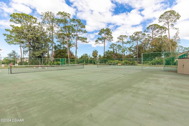 view of tennis court