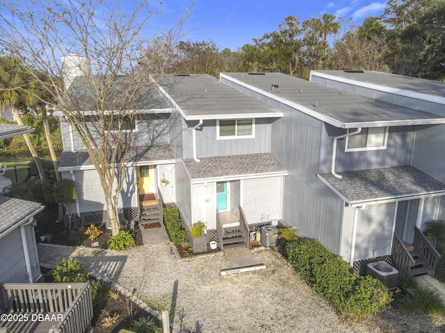 view of front of property featuring central AC