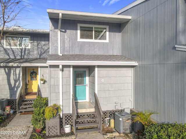 property entrance with cooling unit