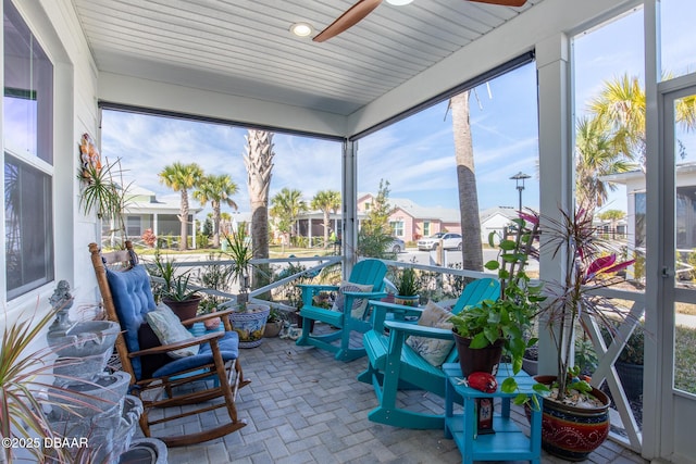 view of sunroom