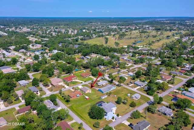 707 Hamilton St, New Smyrna Beach, FL 32168 - aerial view of property and surrounding area with nearby suburban area