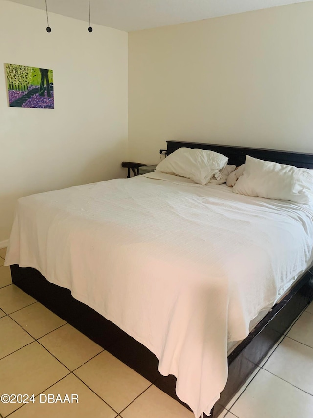 view of tiled bedroom