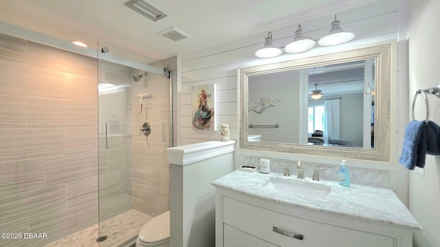 1275 Ocean Shore Blvd Unit 206, Ormond Beach, FL 32176 - full bath with a shower stall, vanity, and toilet