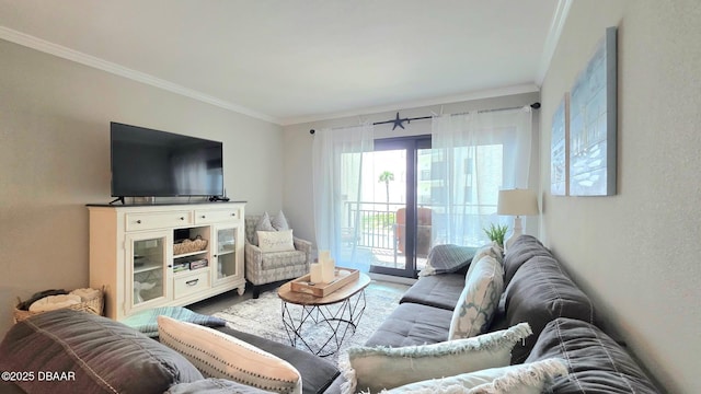 1275 Ocean Shore Blvd Unit 206, Ormond Beach, FL 32176 - living area with crown molding