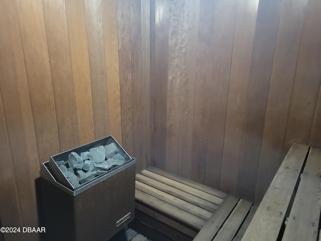 view of sauna