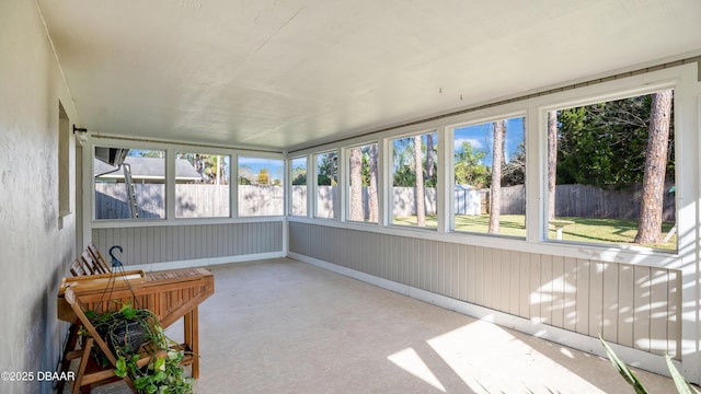 view of sunroom