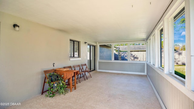 view of sunroom