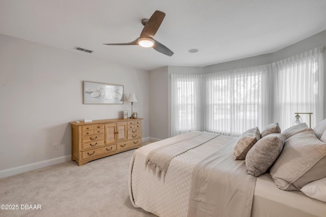 620 Middlebury Loop, New Smyrna Beach, FL 32168 - bedroom with light colored carpet and a ceiling fan