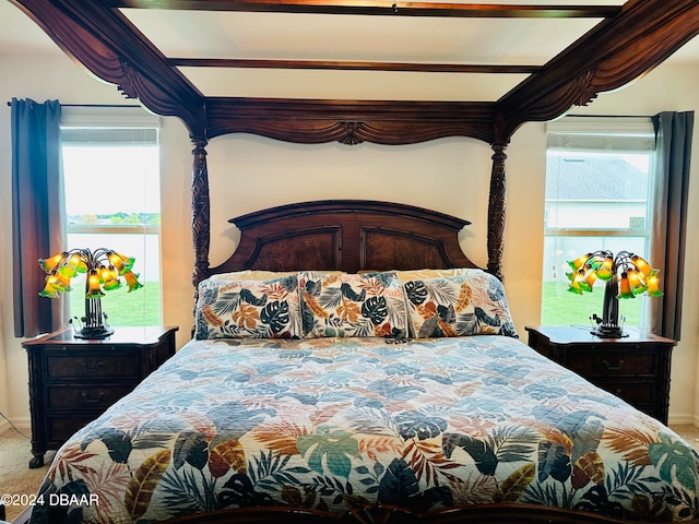 bedroom featuring carpet