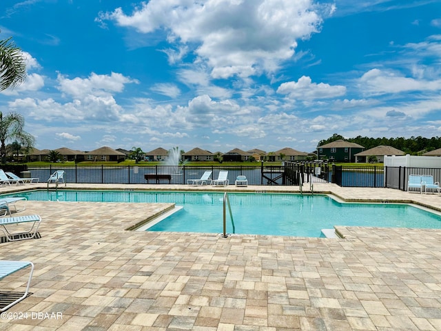 view of pool with a patio