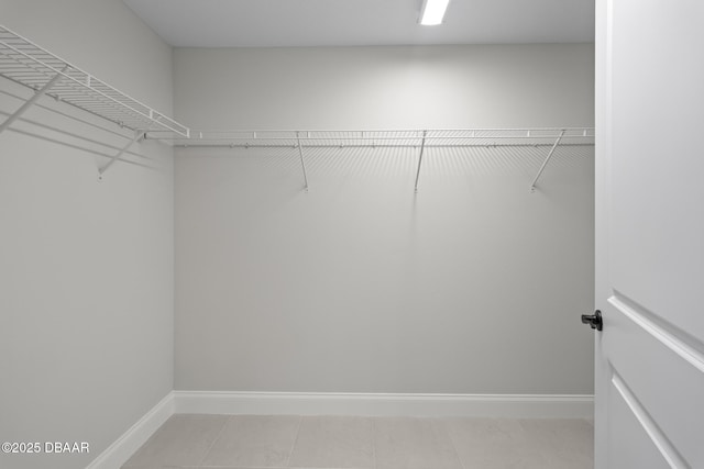 view of walk in closet