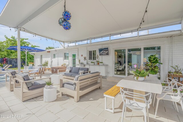 view of patio / terrace with an outdoor living space