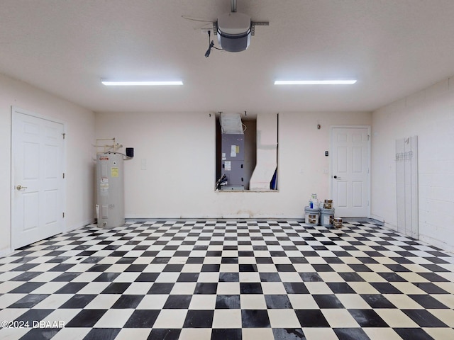 5336 Georgia Peach Ave, Port Orange, FL 32128 - garage with water heater, heating unit, and a garage door opener