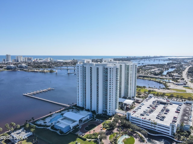 231 Riverside Dr Unit 1801, Daytona Beach, FL 32117 - birds eye view of property featuring a water view and a city view