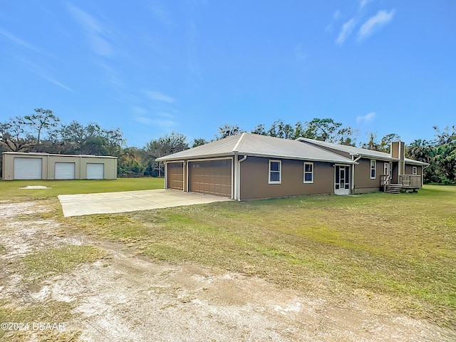 exterior space with a yard