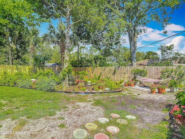view of fenced backyard