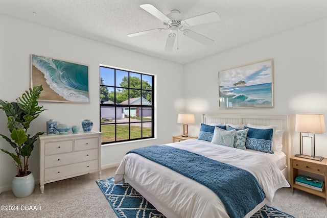 3864 Long Grove Ln, Port Orange, FL 32129 - unfurnished bedroom featuring a textured ceiling, carpet floors, ceiling fan, and a closet