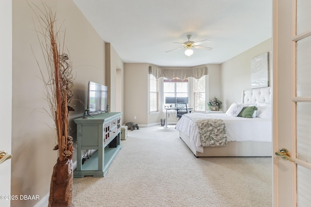4672 Riverwalk Village Ct Unit 8203, Ponce Inlet, FL 32127 - carpeted bedroom with baseboards and ceiling fan