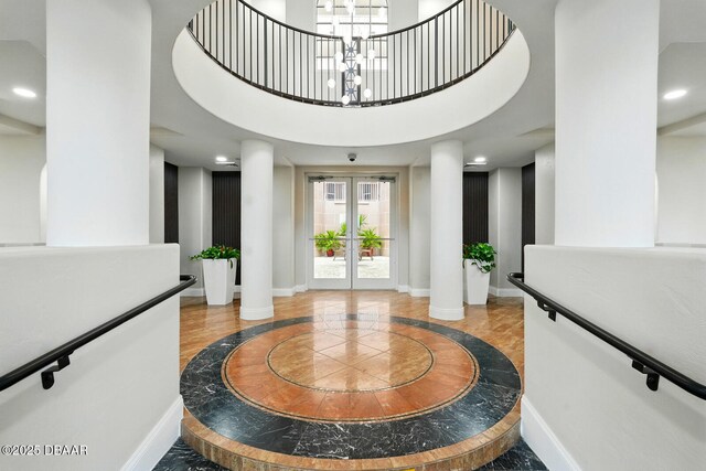 2515 S Atlantic Ave Unit 502, Daytona Beach, FL 32118 - entrance foyer featuring inlaid floor details, baseboards, and recessed lighting