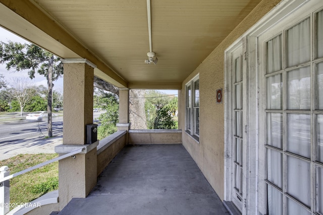 view of patio featuring covered porch