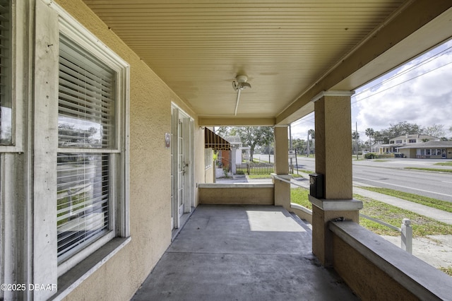 view of patio with a porch
