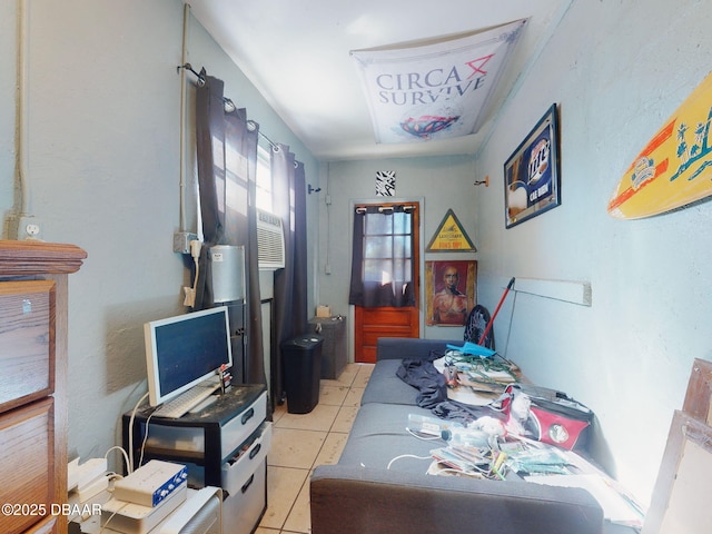 view of tiled office space