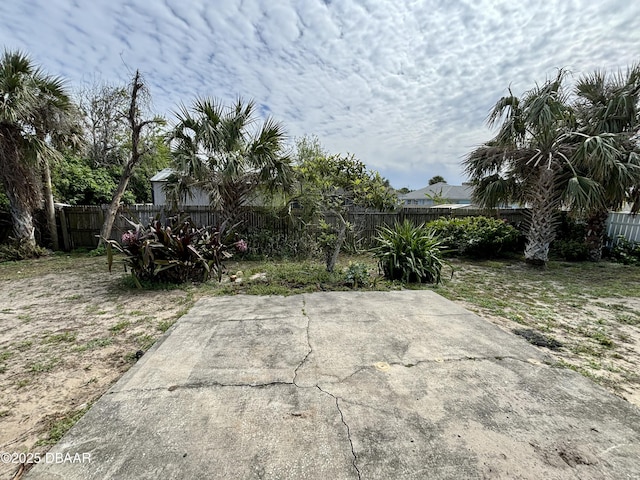 exterior space featuring a patio area and a fenced backyard