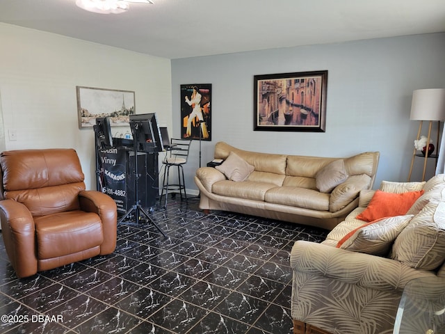 1956 Linda Ave, Ormond Beach, FL 32174 - living area featuring marble look tiles