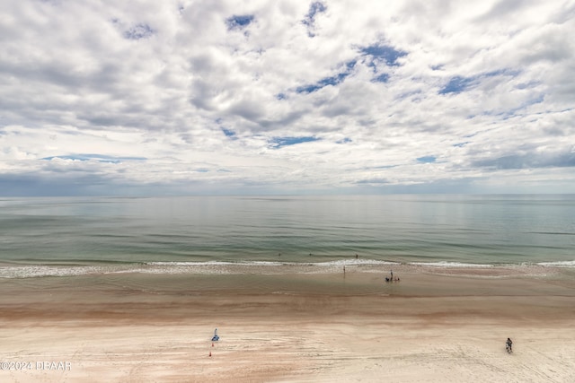 property view of water with a beach view