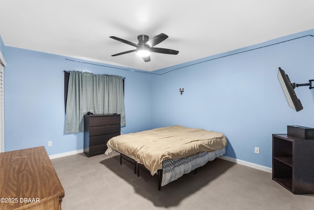 bedroom with ceiling fan