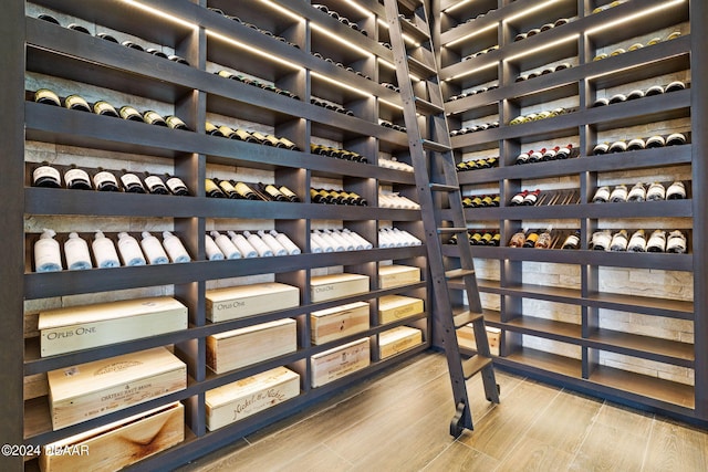 wine room featuring hardwood / wood-style floors